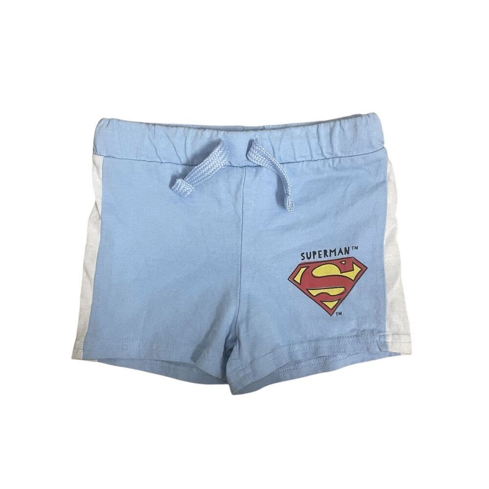 Superman Baby Shorts Blue Cotton 74cm Athletic Logo